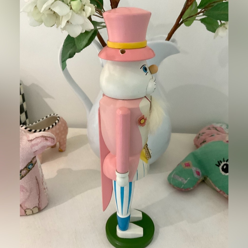 Erzgebirge Easter Rabbit Nutcracker 12.5” Pastel German Wooden Vintage Rare - Picture 5 of 11